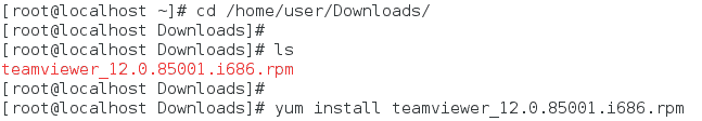 yum install TeamViewer